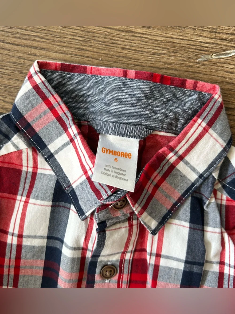 Gymboree |Red Navy White Plaid Shorts Set sz 6